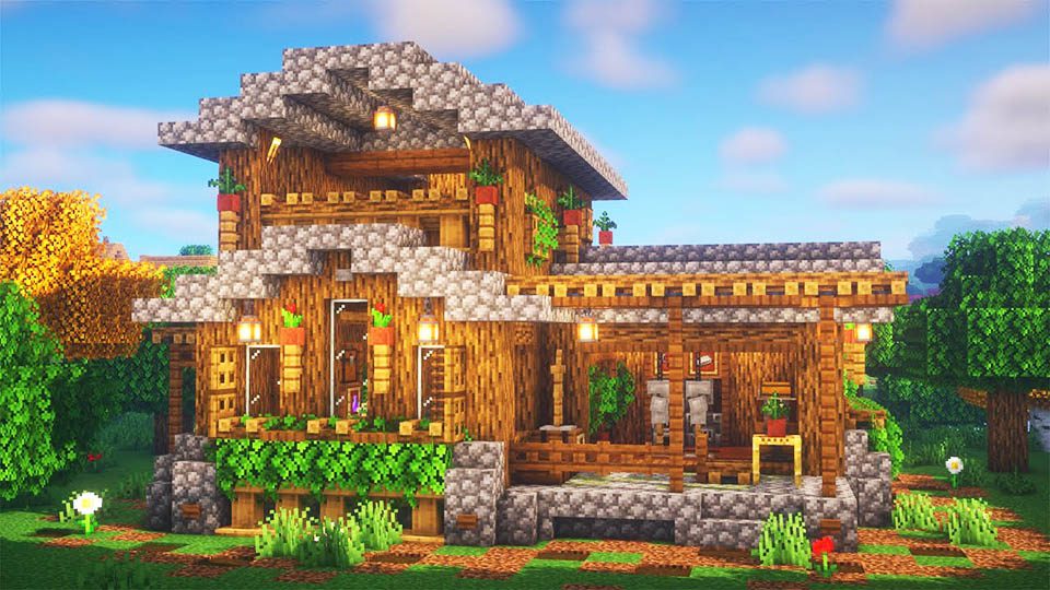 Wooden Survival House in Minecraft
