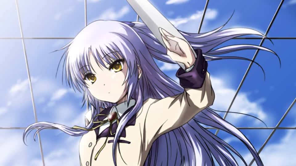 Anime Girl With White Hair And Sword