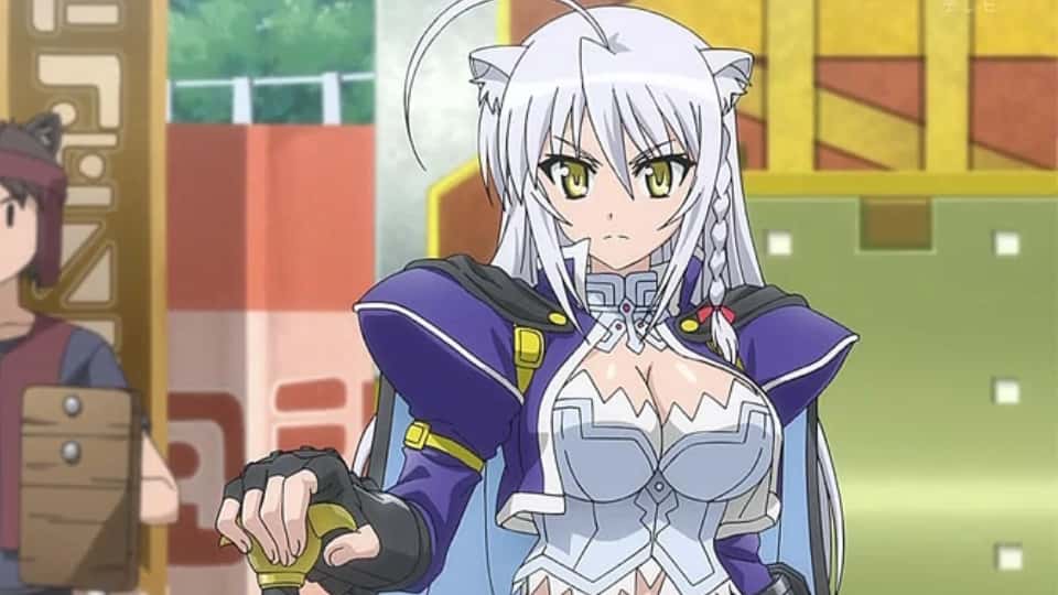 Anime Girl With White Hair And Sword
