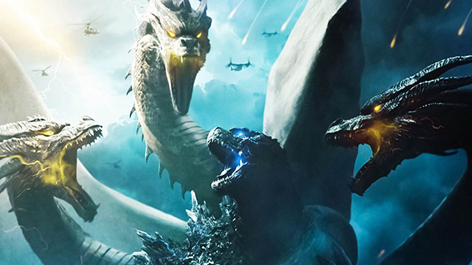 King Ghidorah attacks Godzilla