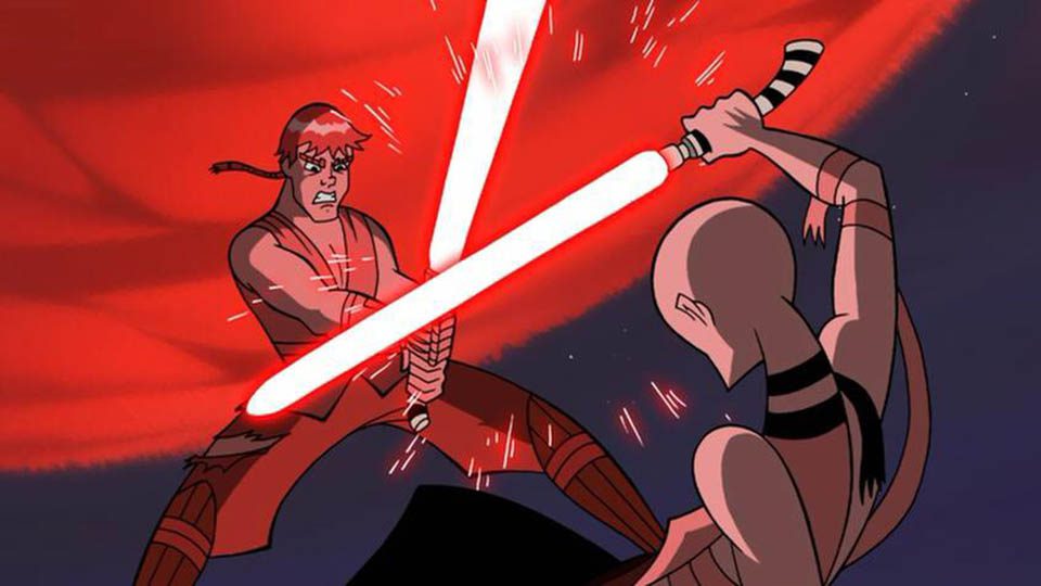 anakin skywalker vs asajj best star wars lightsaber duels ventress in the clone wars animated series 