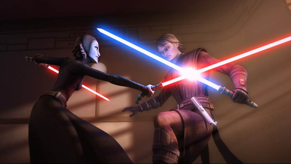 barriss ofee vs anakin skywalker in the clone wars best star wars lightsaber duels  