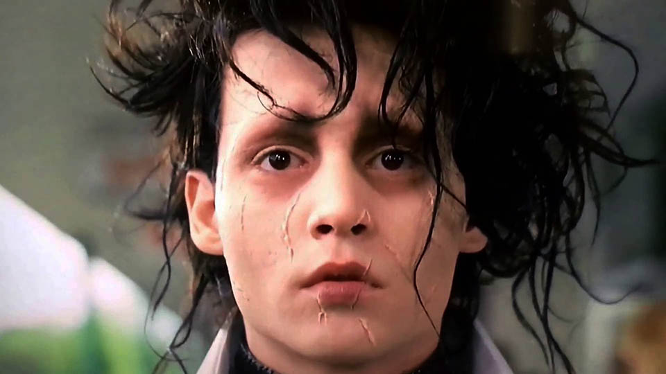 edward scissorhands character with black hair