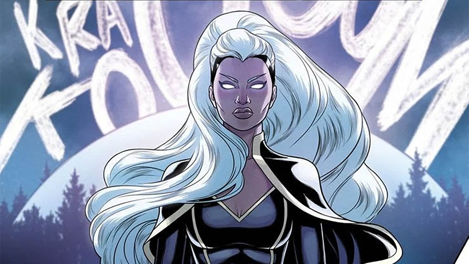 strom marvel female character with white hair