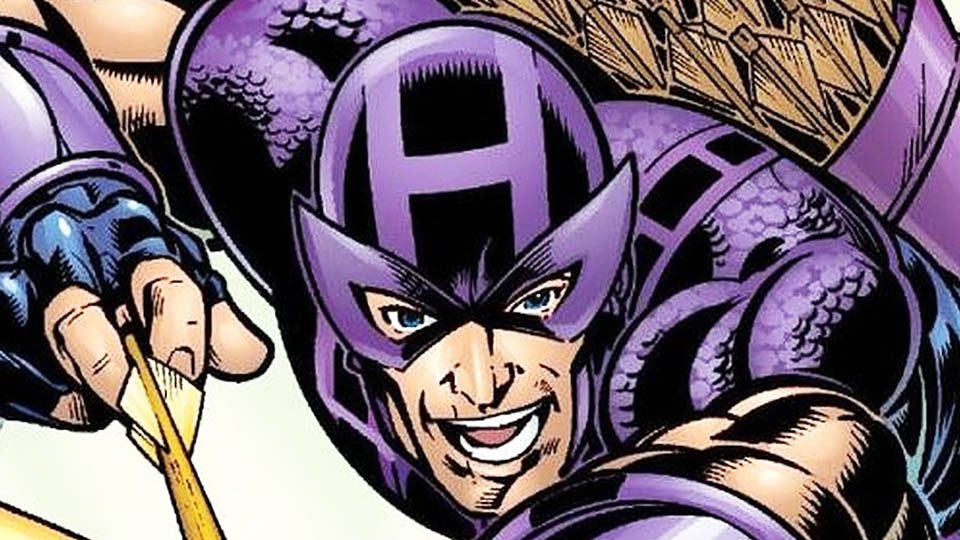 hawkeye purple superhero