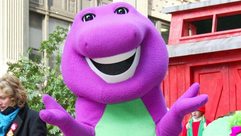 purple characters Barney the Dinosaur from Barney 