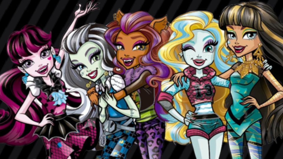 monster high cartoon characters with long hair