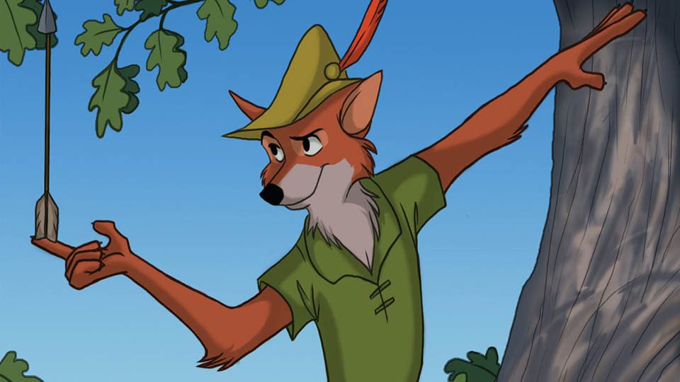 robin hood fox cartoon