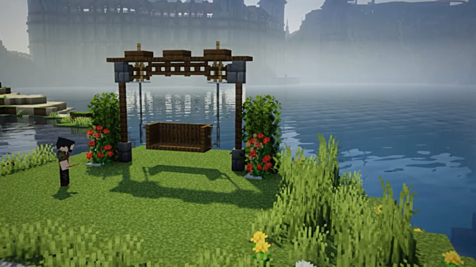 Tree Swing Garden in Minecraft