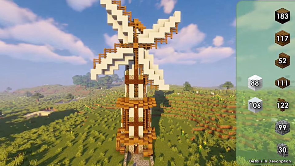 Windmill Garden Minecraft