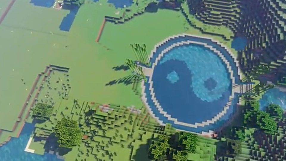 Yin Yang Pond Garden Minecraft