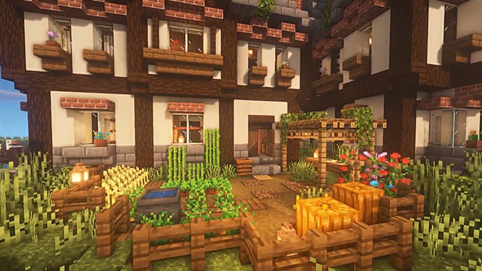 Medieval Minecraft Garden 