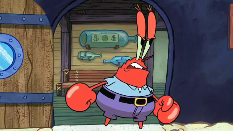 Eugene H. Krabs Red Cartoon Characters