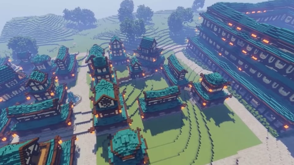 Japanese City Minecraft Castle Idea