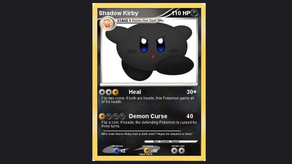 All Black Cursed Kirby