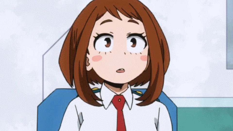 anime schoolgirl ochako uraraka