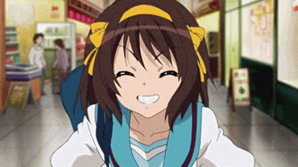 anime schoolgirl haruhi suzumiya