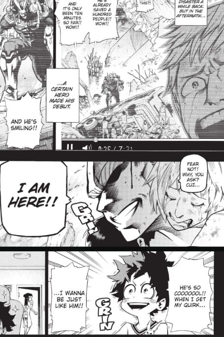 All Might's first appearance mha manga panel