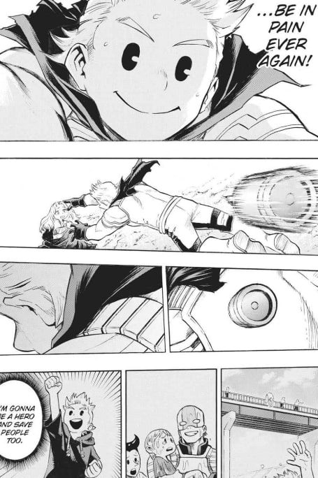 Kai Chisaki proves that he is a true hero mha manga panel