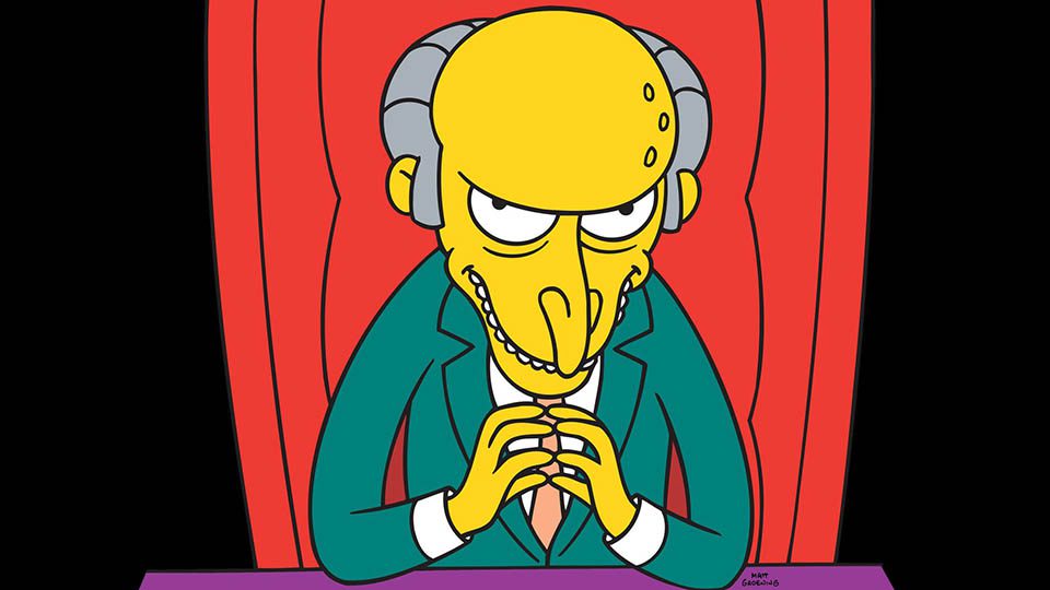 Mr. Burns cartoon characters with big noses