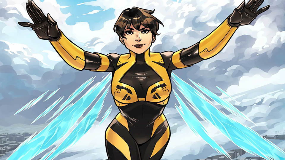 A picture of The wasp from the comic books