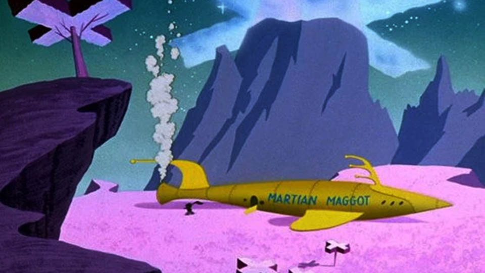 Famous Cartoon Spaceships: Martian Maggot spaceship from Looney Tunes