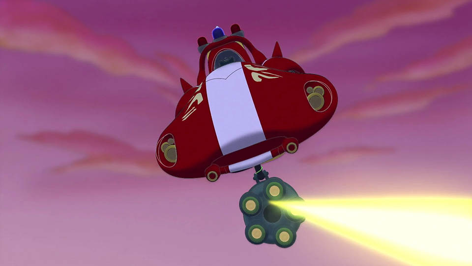 Famous Cartoon Spaceships: The Red One from Lilo and Stitch  