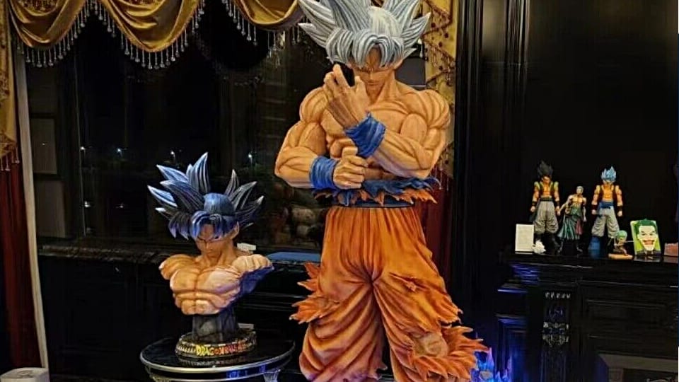 Infinite Dragon Ball DBZ 1/1 Life Size Kakaroto Goku Resin LED Statue