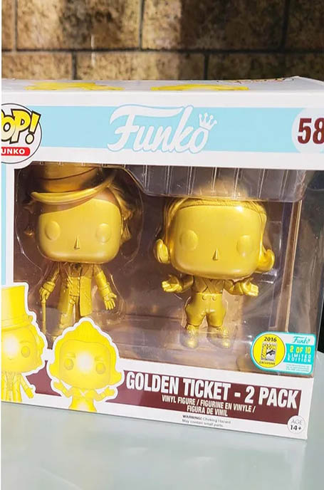 Most Expensive Funko Pop 2016 Willy Wonka and Oompa Loompa with Golden Ticket 2 Pack
